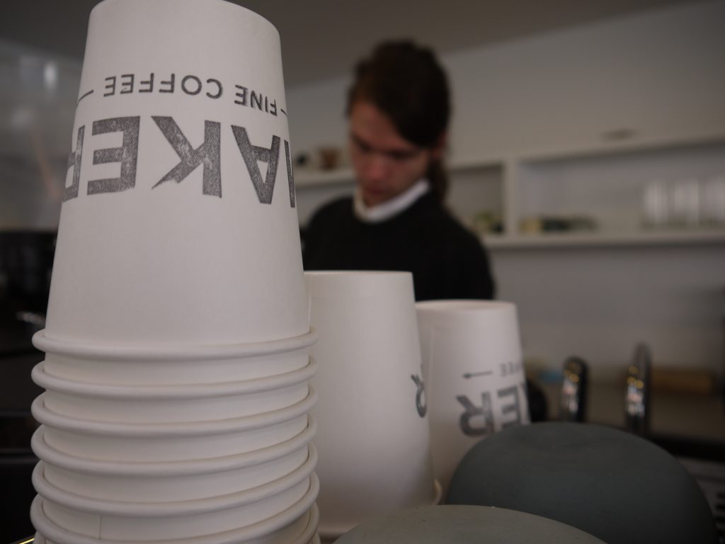 Maker Fine Coffee logo cups