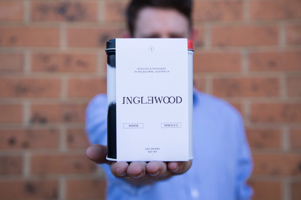 Inglewood Coffee Roasters branding tin